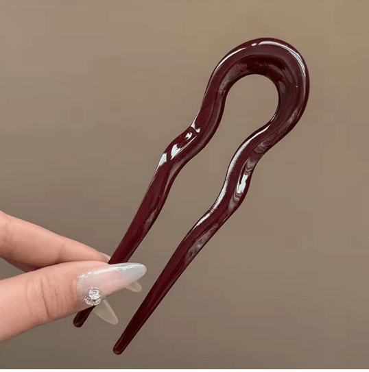 TerraShell U Shaped Tortoiseshell Hair Fork For Women  Girls 4