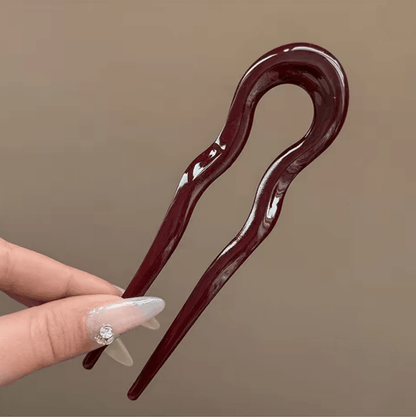 TerraShell U Shaped Tortoiseshell Hair Fork For Women  Girls 4