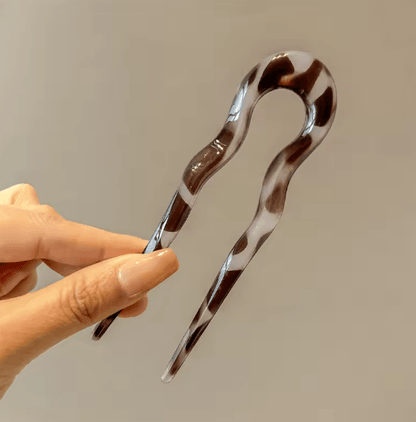 TerraShell U Shaped Tortoiseshell Hair Fork For Women  Girls 8