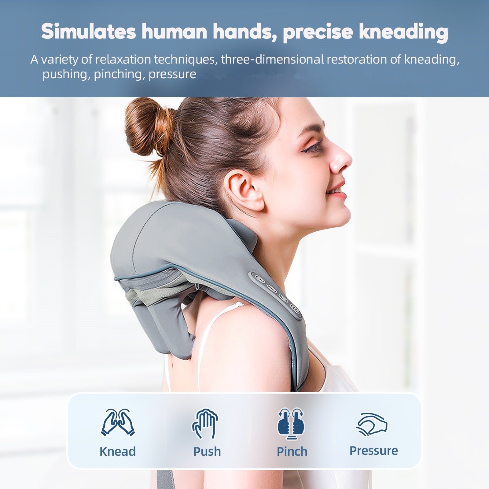 Neck And Shoulder Massager With Brushless Motor Wireless Shoulder And Back Kneading Shawl 5