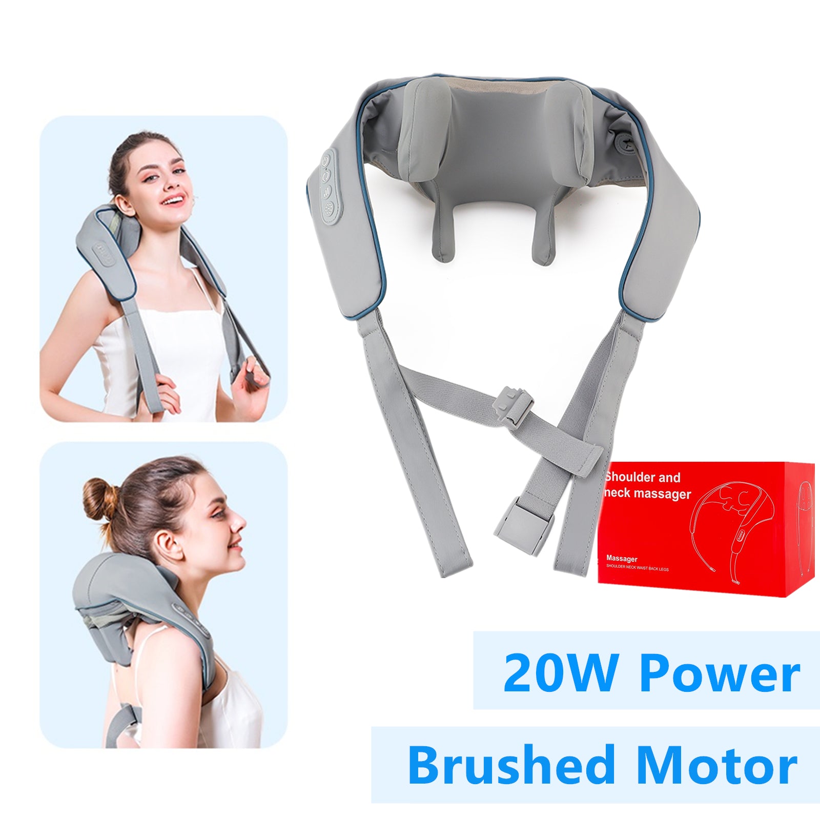 Neck And Shoulder Massager With Brushless Motor Wireless Shoulder And Back Kneading Shawl 7