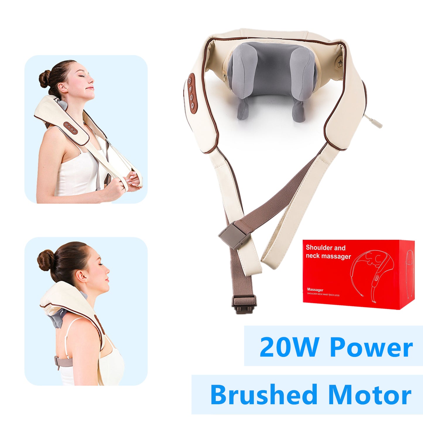 Neck And Shoulder Massager With Brushless Motor Wireless Shoulder And Back Kneading Shawl 8