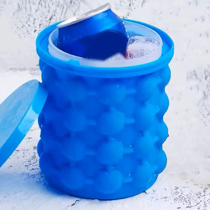 2in1 Silicone Ice Cube Maker  Serving Bucket 3