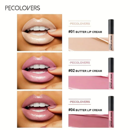 Long Lasting Nude Lip Makeup, Hydrating Lip Gloss, Butter Gloss Non-Sticky Lip Gloss with Essential Oil