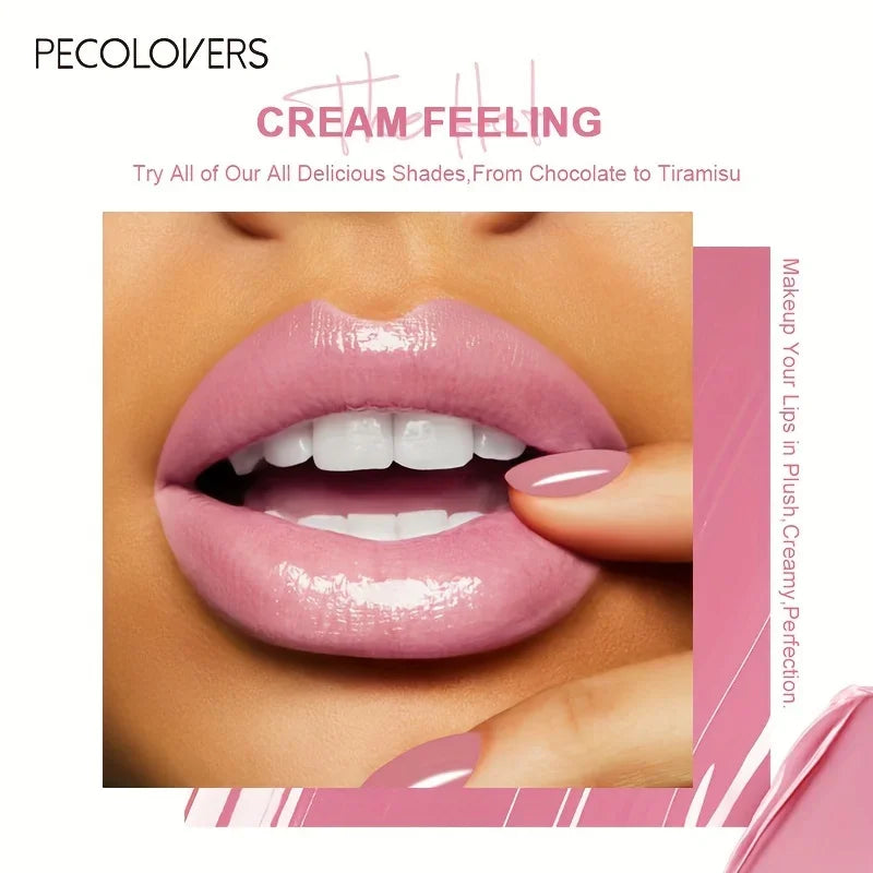 Long Lasting Nude Lip Makeup, Hydrating Lip Gloss, Butter Gloss Non-Sticky Lip Gloss with Essential Oil