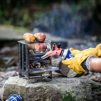 Compact Firewood Stove – Portable Mini Stainless Steel Design for Camping, Picnic & BBQ Use