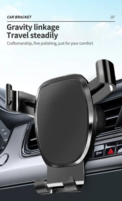 Gravity Sensor Car Holder Mobile Phone Holder Air Outlet With Metallic Frosted Simplicity And Solid 1