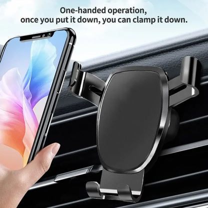Gravity Sensor Car Holder Mobile Phone Holder Air Outlet With Metallic Frosted Simplicity And Solid 3