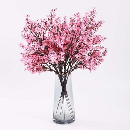 Artificial Sakura Flower Silk Petal, New Year Front Door Decoration Hanging Bow, Imitation Linen Ribbon Big Bow Material