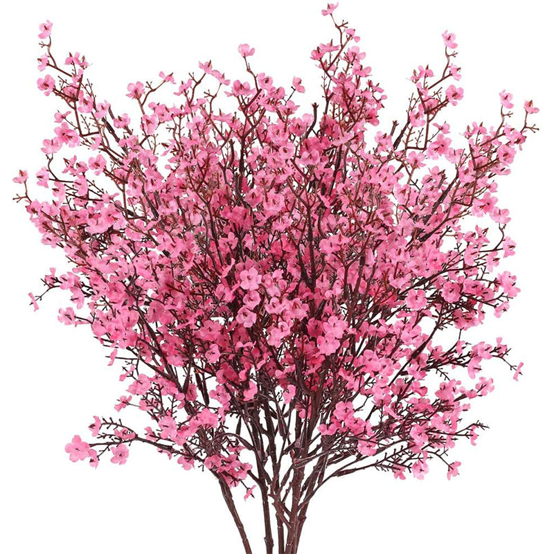 Artificial Sakura Flower Silk Petal, New Year Front Door Decoration Hanging Bow, Imitation Linen Ribbon Big Bow Material