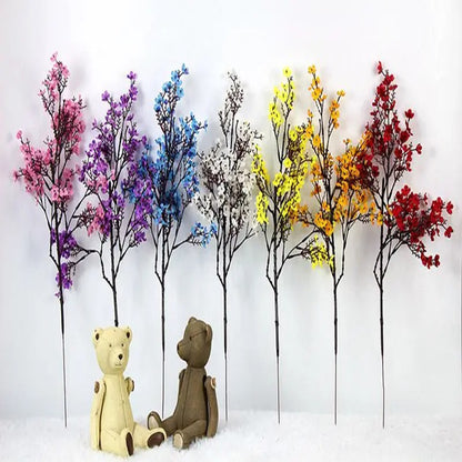 Artificial Sakura Flower Silk Petal, New Year Front Door Decoration Hanging Bow, Imitation Linen Ribbon Big Bow Material