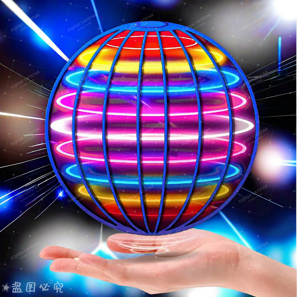 LED Cosmic Globe, Flying Ball with Hand Control, 360° Rotating Suspension Ball for Kids, Indoor and Outdoor Toy