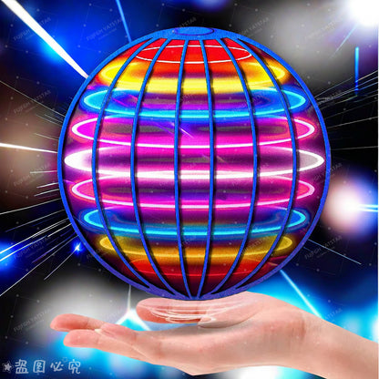 LED Cosmic Globe, Flying Ball with Hand Control, 360° Rotating Suspension Ball for Kids, Indoor and Outdoor Toy