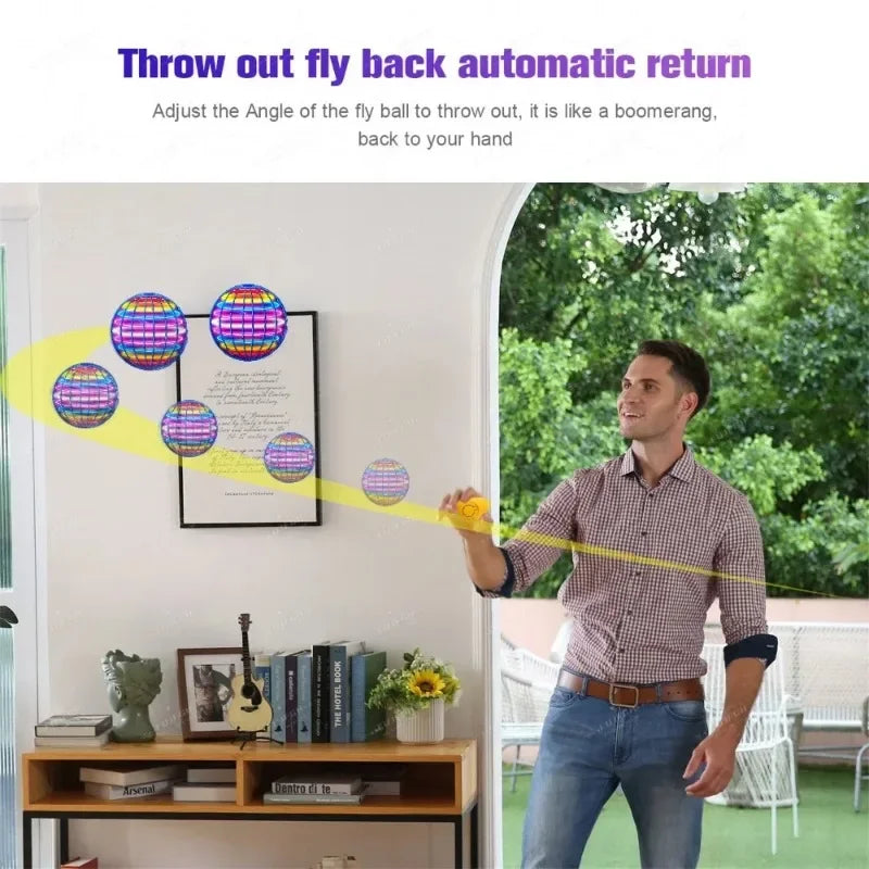 LED Cosmic Globe Flying Ball With Hand Control 360 Rotating Suspension Ball For Kids Indoor And Out 2