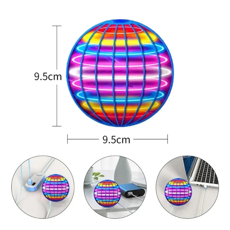 LED Cosmic Globe Flying Ball With Hand Control 360 Rotating Suspension Ball For Kids Indoor And Out 4