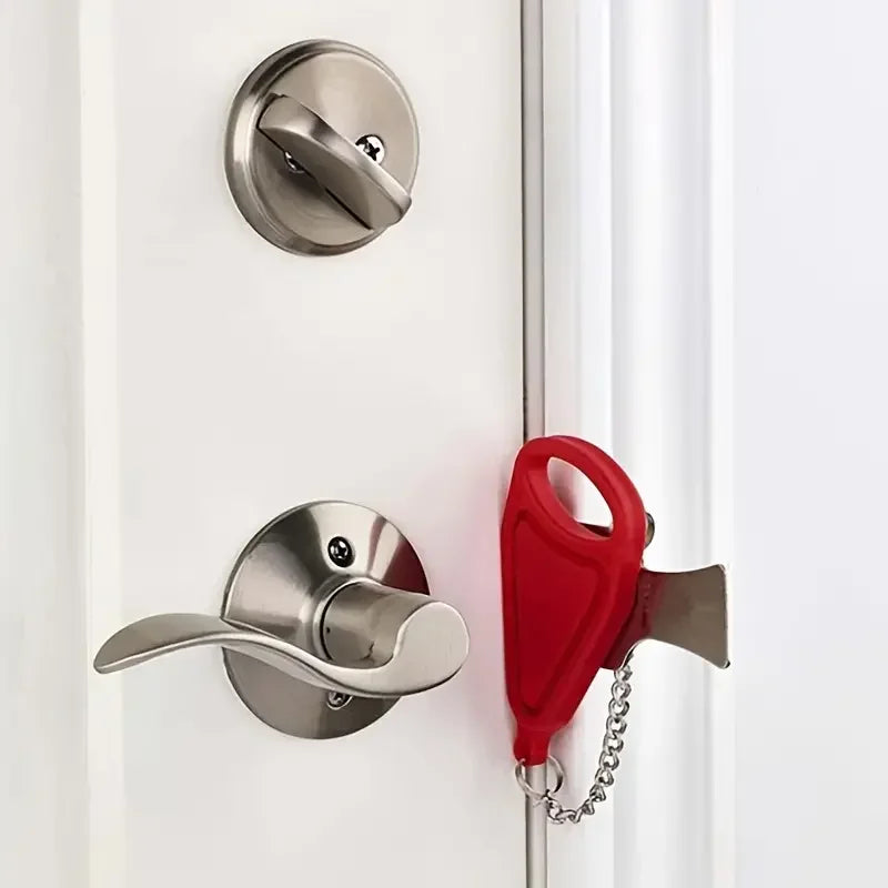 Portable Travel Safety Door Lock, Universal Sleep Security Lock for Travelers and Families