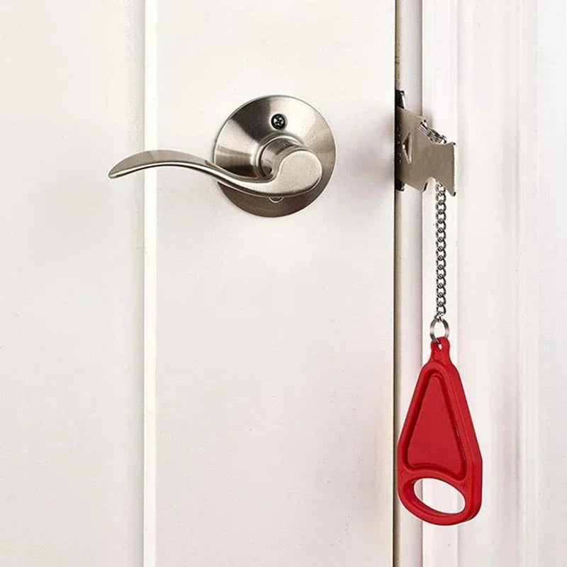 Portable Travel Safety Door Lock, Universal Sleep Security Lock for Travelers and Families
