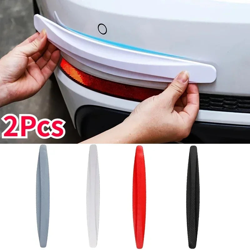 2pcs Universal AntiCollision Protector Stickers Car Front And Rear Corner Bumper Guard Antiscratch  1