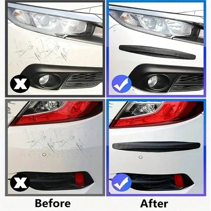 2pcs Universal AntiCollision Protector Stickers Car Front And Rear Corner Bumper Guard Antiscratch  4