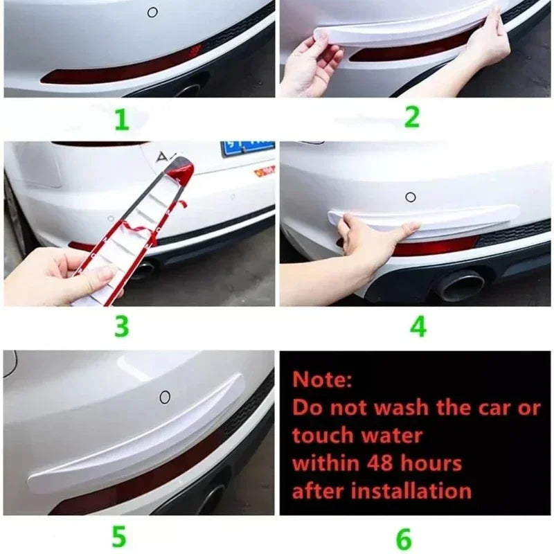 2pcs Universal AntiCollision Protector Stickers Car Front And Rear Corner Bumper Guard Antiscratch  5