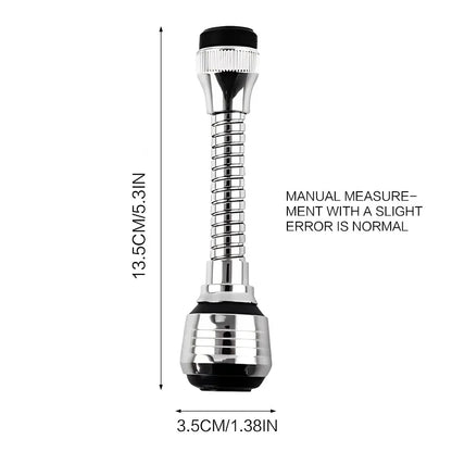 Kitchen Stainless Steel Faucet Sprinkler Spray Extender, Water-saving Rotating Bubbler for Better Flow