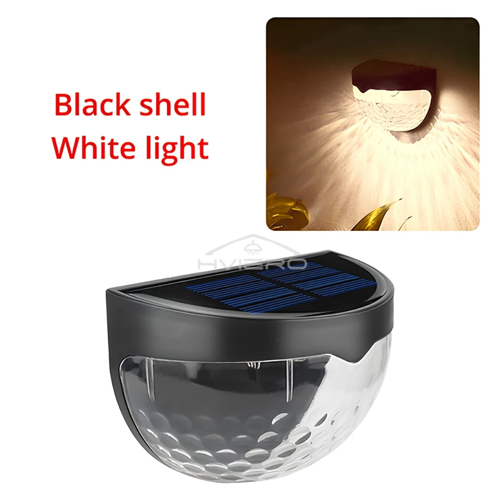 Outdoor LED Solar Fence Lamp Waterproof Wall Lights Warm White Path Lighting For Fence And Terrace 7