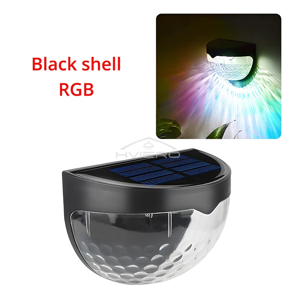 Outdoor LED Solar Fence Lamp Waterproof Wall Lights Warm White Path Lighting For Fence And Terrace 8