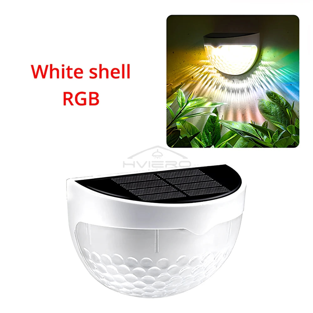 Outdoor LED Solar Fence Lamp Waterproof Wall Lights Warm White Path Lighting For Fence And Terrace 9