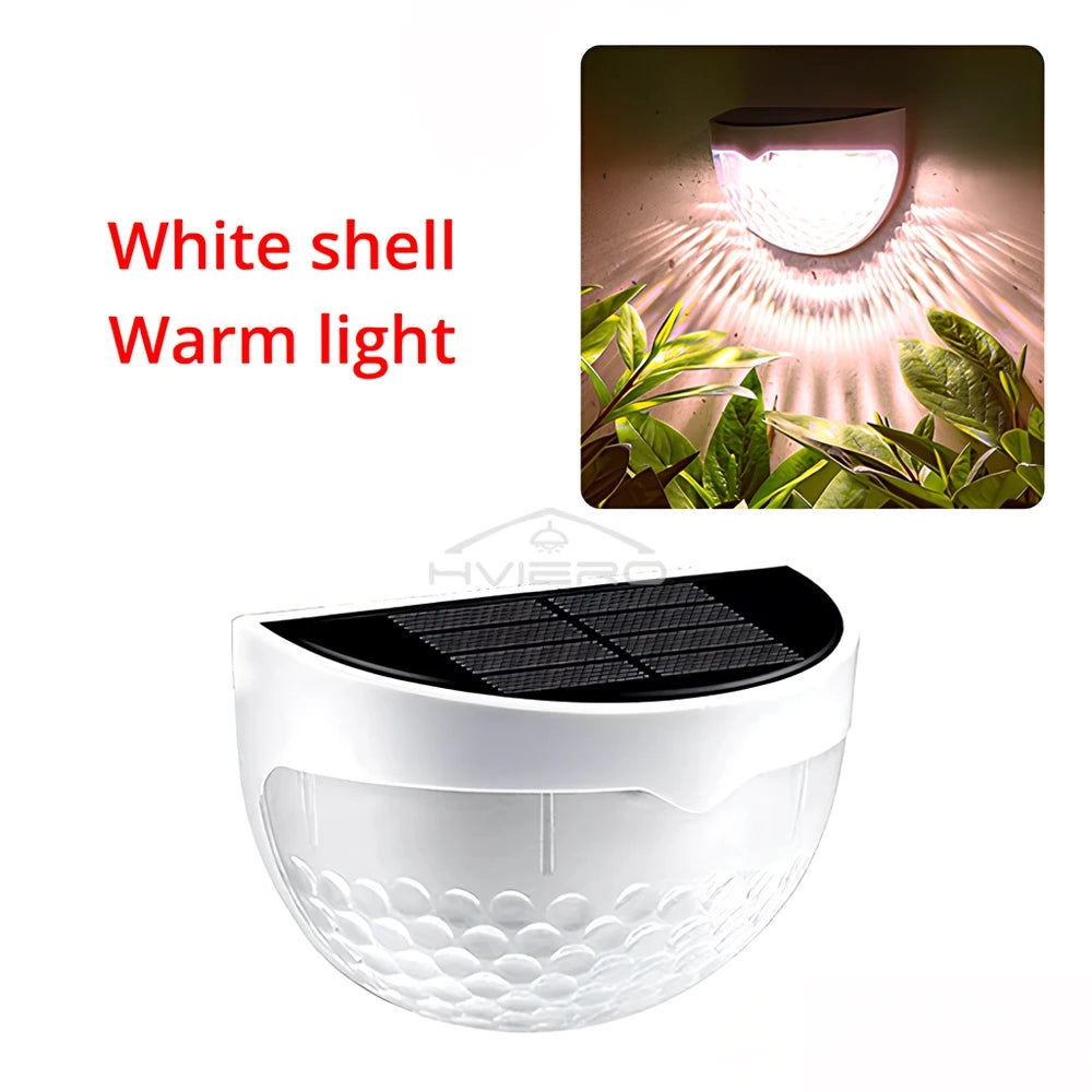 Outdoor LED Solar Fence Lamp Waterproof Wall Lights Warm White Path Lighting For Fence And Terrace 11
