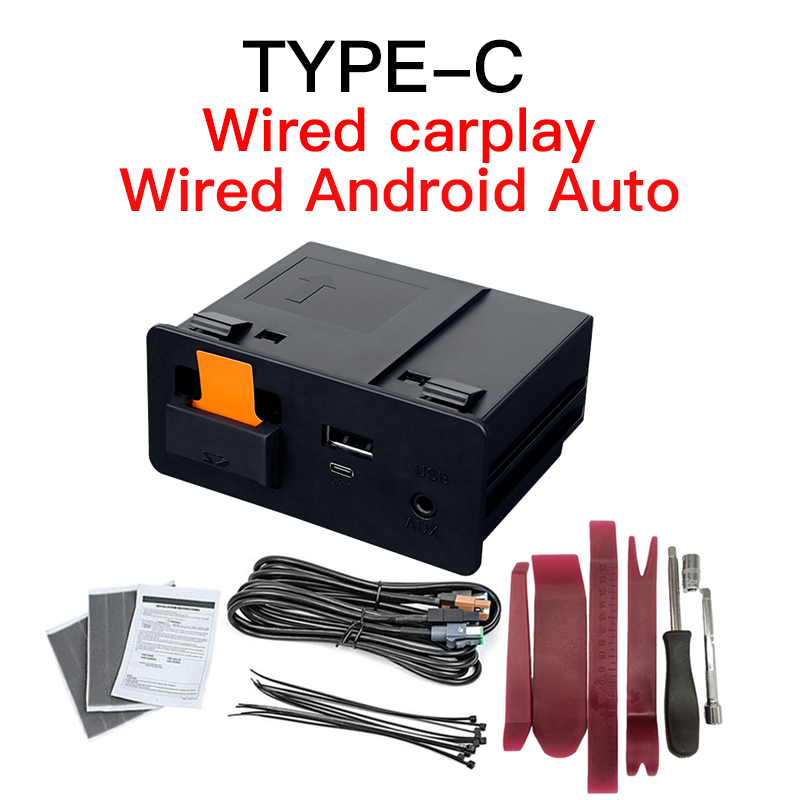 Wireless Type-C CarPlay and Android Auto Adapter UBS Hub, OEM for Mazda Retrofit Kit for Mazda