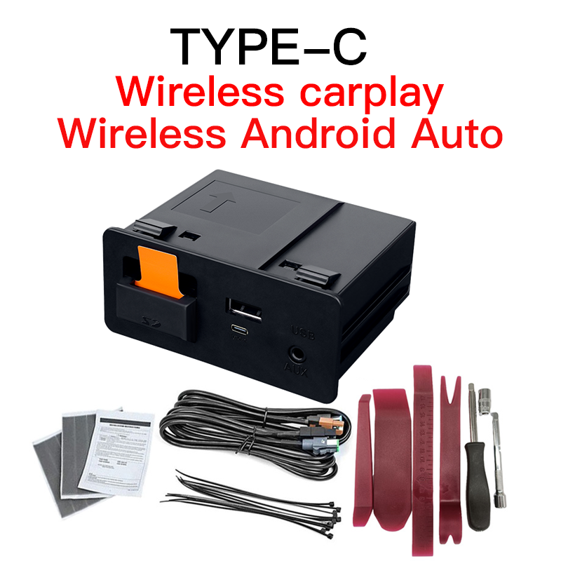 Wireless Type-C CarPlay and Android Auto Adapter UBS Hub, OEM for Mazda Retrofit Kit for Mazda