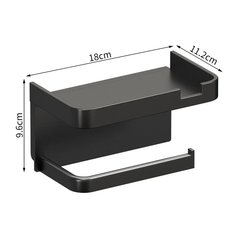 Toilet Paper Holder, Kitchen Towel Rack, Phone Storage, Bathroom Wall-Mounted Organiser, Seasoning Bottles Rack