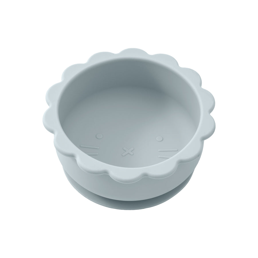 Baby Silicone Bowl Cute Cartoon Lion Shape, Solid Color Baby Food Storage BPA Free Suction Baby Meal Tray