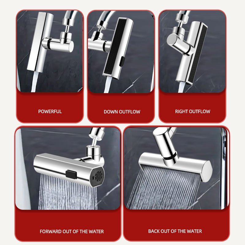 New Kitchen Waterfall Faucet Extension Threemode Universal Swivel Splashproof Nozzle Sink 2