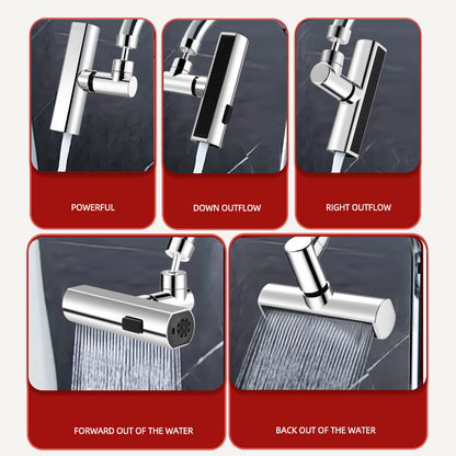 New Kitchen Waterfall Faucet Extension Threemode Universal Swivel Splashproof Nozzle Sink 2
