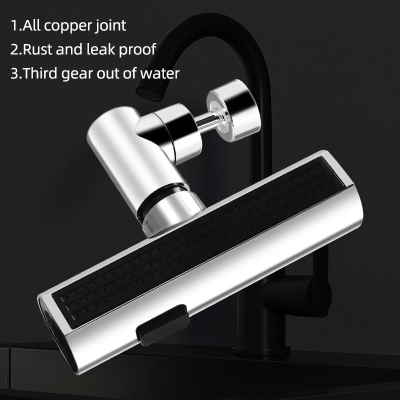 New Kitchen Waterfall Faucet Extension Threemode Universal Swivel Splashproof Nozzle Sink 3
