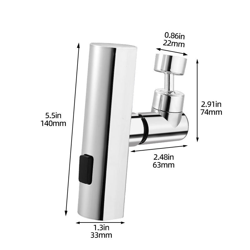 New Kitchen Waterfall Faucet Extension Threemode Universal Swivel Splashproof Nozzle Sink 8