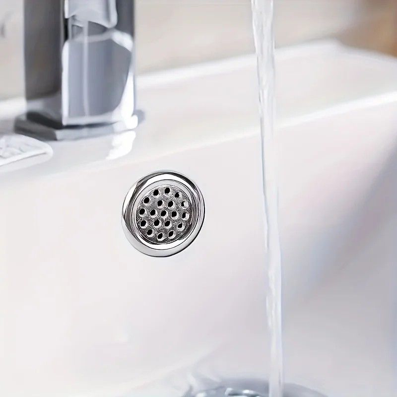 Chrome Sink Overflow Cover Set Leak Proof Easy Install 1