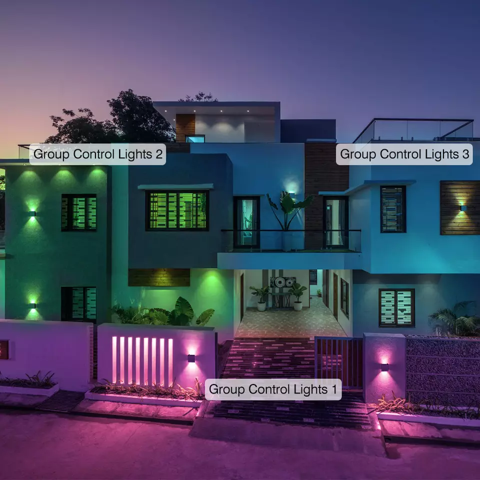Smart Modern Outdoor Wall Lights LED Patio Light With Adjustable Beam And Voice Control 3