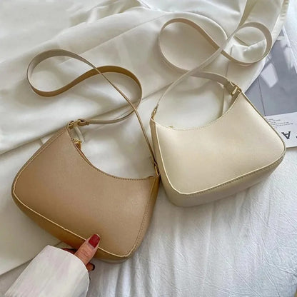 Retro Hong Kong Style Fashion Portable Handbag Underarm Shoulder Bag Advanced Handbags Shoulder Bag