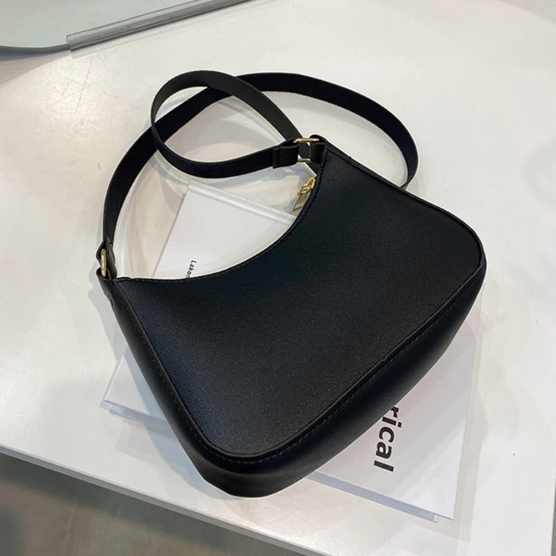 Retro Hong Kong Style Fashion Portable Handbag Underarm Shoulder Bag Advanced Handbags Shoulder Bag