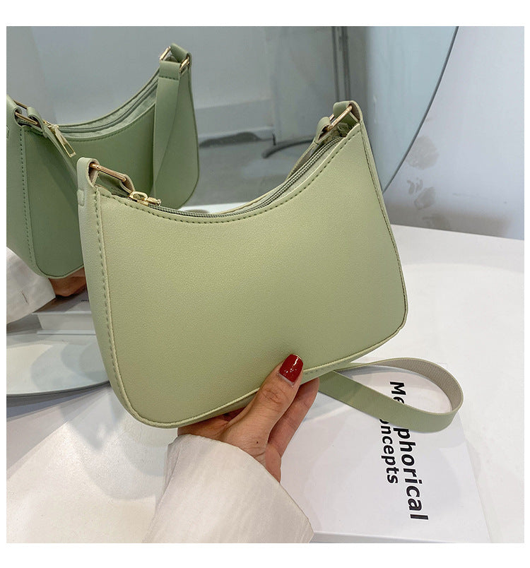 Retro Hong Kong Style Fashion Portable Handbag Underarm Shoulder Bag Advanced Handbags Shoulder Bag