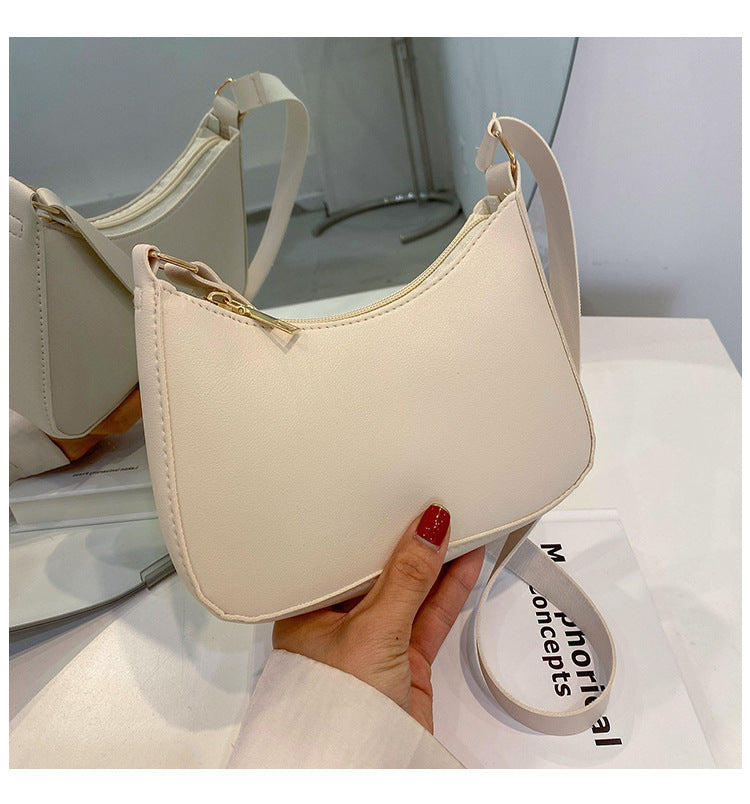 Retro Hong Kong Style Fashion Portable Handbag Underarm Shoulder Bag Advanced Handbags Shoulder Bag