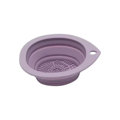 Premium Silicone Makeup Brush Cleaning Bowl  PowderPuff Scrubber The Ultimate Foldable Tool For Spo 11