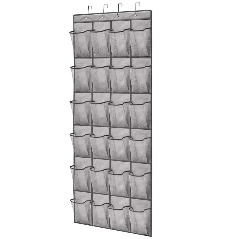 Hanging Shoe Rack Holder Hanger Over The Door Shoe Organizer With Large Mesh Pockets 5