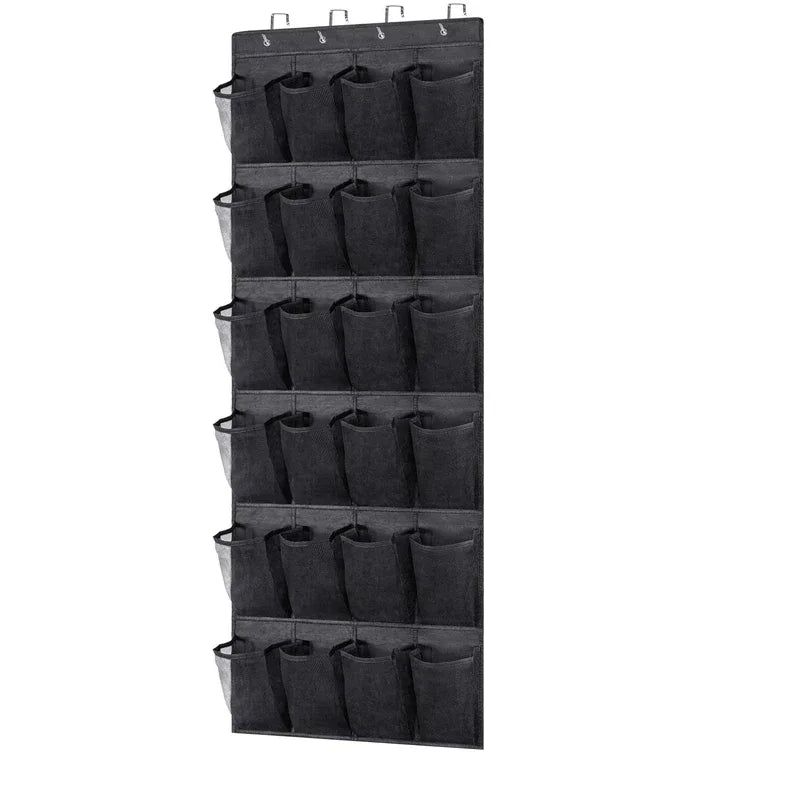 Hanging Shoe Rack Holder Hanger Over The Door Shoe Organizer With Large Mesh Pockets 6