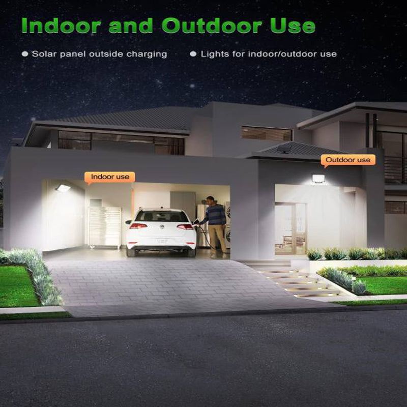 LED Motion Sensor Light With Remote Solar Outdoor Waterproof Security Flood Light For Porch Yard 4