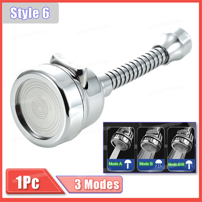 Water Saving Faucet Extender, Kitchen Bathroom 360 Degree Rotatable Nozzle