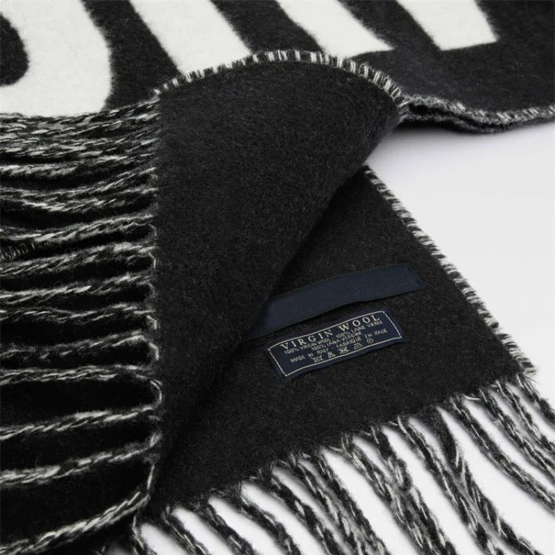 HighQuality Wool Scarf For Women Luxury Brand Winter Shawl Thick Warm Neck Scarf With Monogram Desi 1