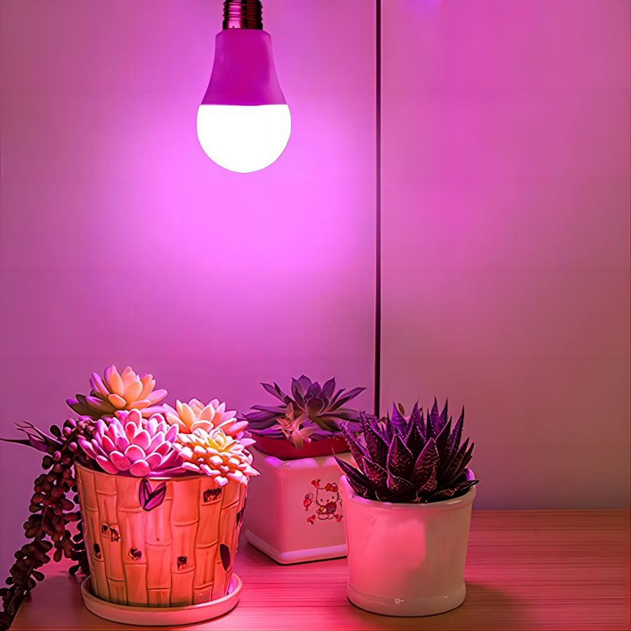 Full Spectrum Grow Light Bulb, LED Grow Lamp, Plant Light Bulbs Base